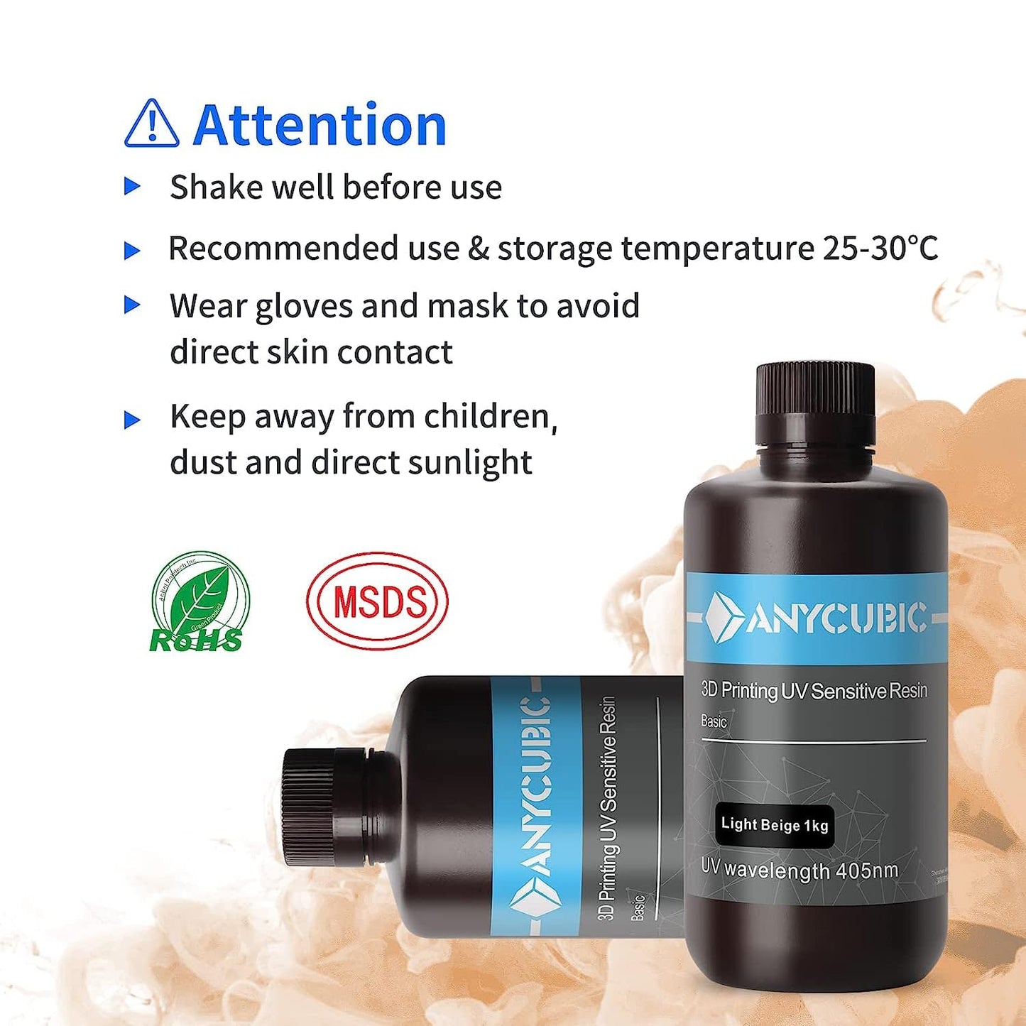 Anycubic Basic UV Photopolymer Resin (405nm, 1KG)